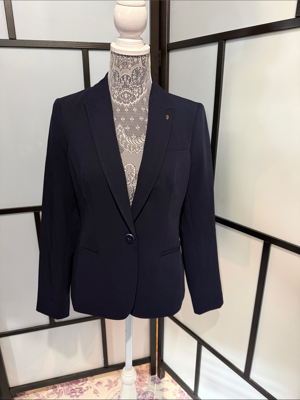 Tommy Hilfiger Dark Navy Single-Button Tailored Blazer